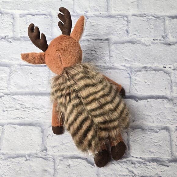 Aurora Fancifur Brown Tan Deer Antlers Long Two Tone Luxurious Faux Fur 2020 - Picture 3 of 12